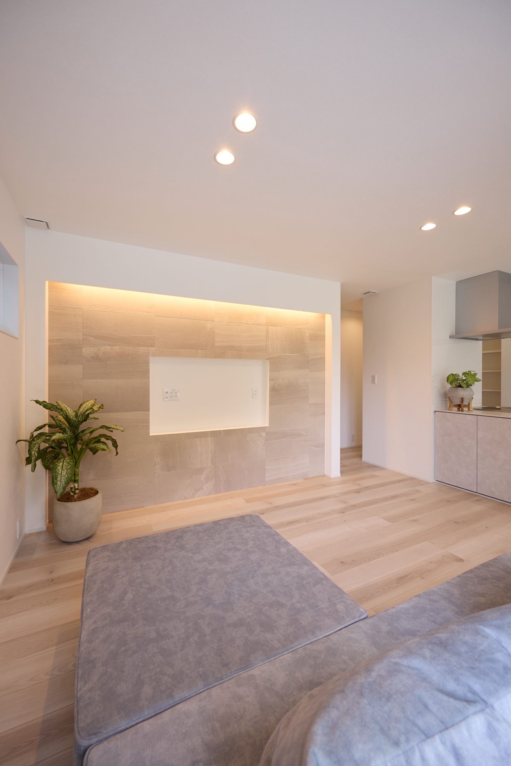 上質なTV背面がもたらす大人のリビング空間